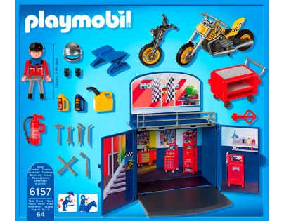 Playmobil 6157 Zavírací box - Motorkářská dílna