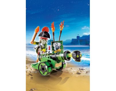 Playmobil 6162 Kapitán pirátů s interaktivním zeleným kanónem