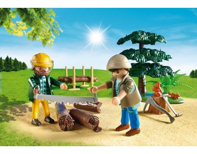 Playmobil 6814 Dřevorubci s traktorem