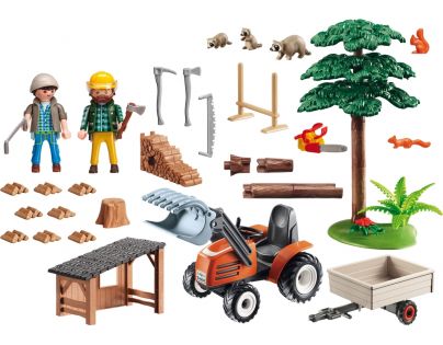 Playmobil 6814 Dřevorubci s traktorem