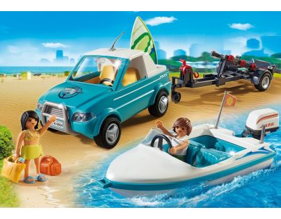 Playmobil 6864 Pickup surfaře s motorovým člunem