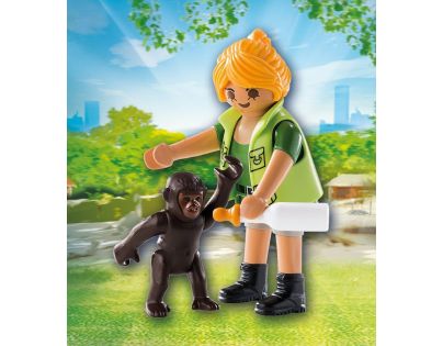 Playmobil 9074 Ošetrovateľka s gorilým mláďaťom