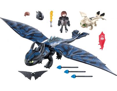 PLAYMOBIL® 70037 Štikút a Bezzubý s malým dráčikom a deťmi