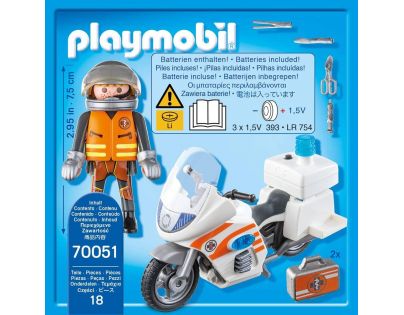 PLAYMOBIL® 70051 Záchranársky motocykel