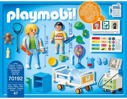 PLAYMOBIL® 70192 Detská nemocničná izba