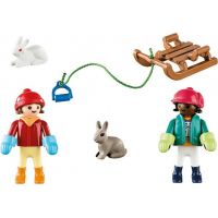 PLAYMOBIL® 70250 Deti so sánkami 2