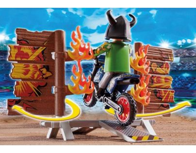 PLAYMOBIL® 70553 Kaskadérska show Motorka s ohnivou stenou