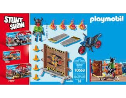 PLAYMOBIL® 70553 Kaskadérska show Motorka s ohnivou stenou