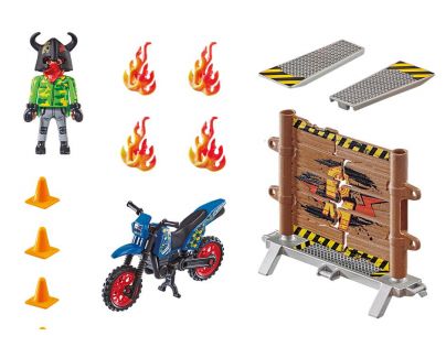PLAYMOBIL® 70553 Kaskadérska show Motorka s ohnivou stenou