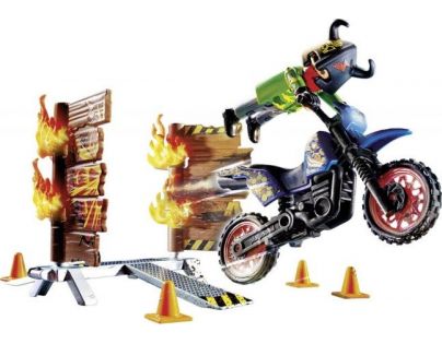 PLAYMOBIL® 70553 Kaskadérska show Motorka s ohnivou stenou