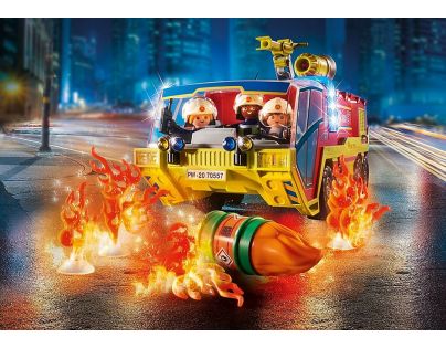 PLAYMOBIL® 70557 Hasiči v akcii s požiarnym vozidlom