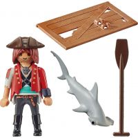 PLAYMOBIL® 70598 Pirát s plťou a žralokom kladivounom