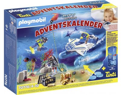 PLAYMOBIL® 70776 Adventný kalendár Nasadenie policajných potápačov