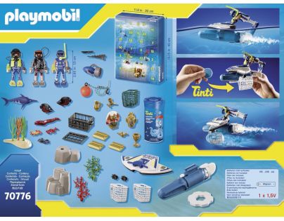 PLAYMOBIL® 70776 Adventný kalendár Nasadenie policajných potápačov