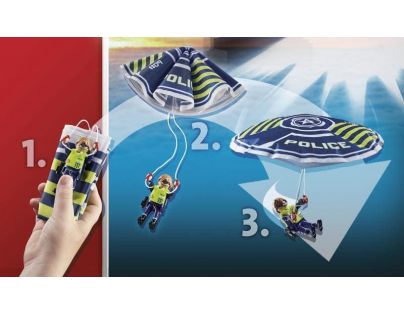 PLAYMOBIL® 70781 Policajný padák Prenasledovanie obojživelného vozidla