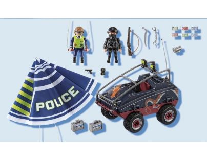 PLAYMOBIL® 70781 Policajný padák Prenasledovanie obojživelného vozidla