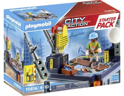 PLAYMOBIL® 70816 Starter Pack Stavba s lanovým navijakom