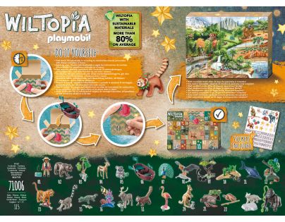 PLAYMOBIL® 71006 DIY Adventný kalendár: Zvieracia cesta okolo sveta
