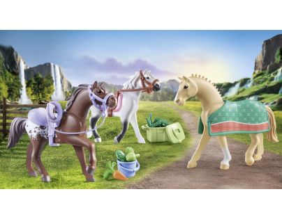 PLAYMOBIL® 71356 3 kone Morgan, Quarter Horse a Shagya Arabian