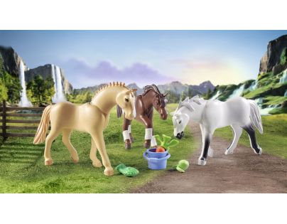 PLAYMOBIL® 71356 3 kone Morgan, Quarter Horse a Shagya Arabian