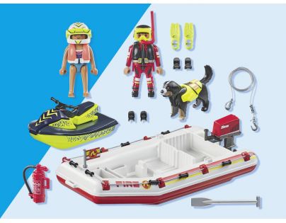 PLAYMOBIL® 71464 Hasičský čln s vodným skútrom