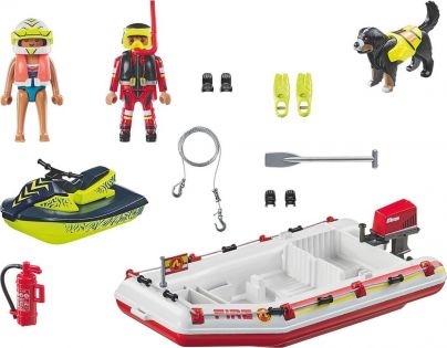 PLAYMOBIL® 71464 Hasičský čln s vodným skútrom