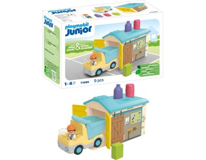 PLAYMOBIL® 71686 Junior Vyklápacie auto s garážou
