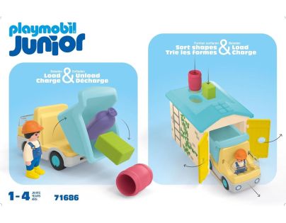 PLAYMOBIL® 71686 Junior Vyklápacie auto s garážou