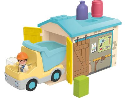 PLAYMOBIL® 71686 Junior Vyklápacie auto s garážou