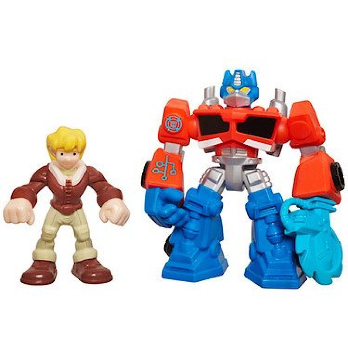 Transformers Rescude Dino-Bots 2 figurky Playskool - Optimus Prime a Cody Burns