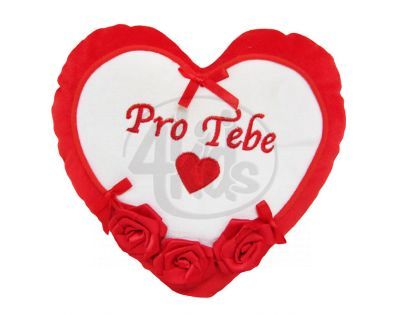 Rappa Plyšový polštář srdce 22 cm