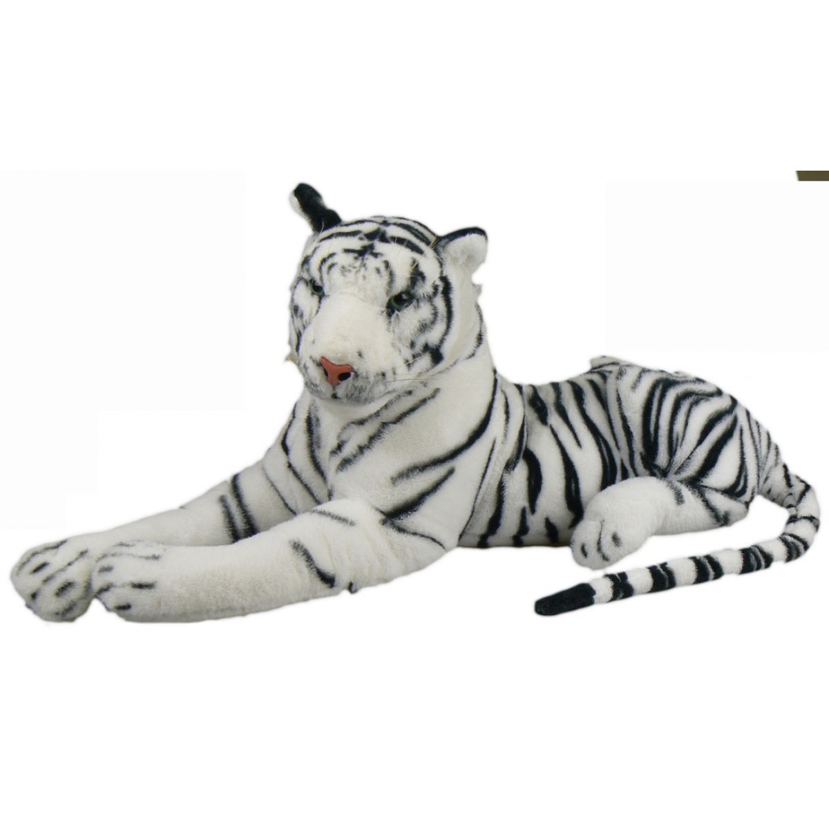 Plyšový tygr bílý 80 cm
