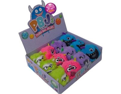 Plyšová príšerka mačkacia s guličkami