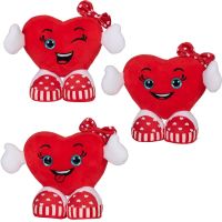 Plyšové Valentínske srdce s rúčkami a teniskami 15 cm