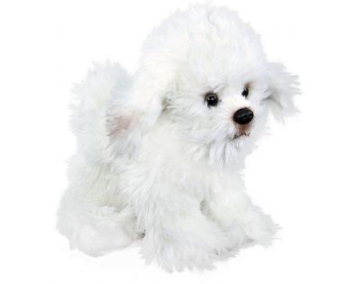 Plyšový pes bišon sedící 26cm