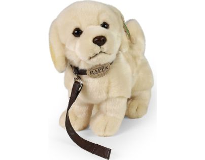Rappa Plyšový pes zlatý retriever staojaci s vodítkom 25 cm Eco Friendly
