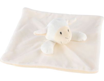 Teddies Plyšový zaspávačik s hrkálkou Ovečka 25 cm