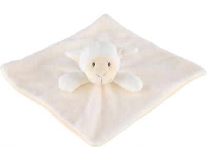 Teddies Plyšový zaspávačik s hrkálkou Ovečka 25 cm