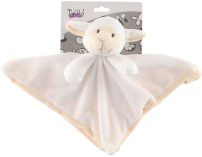 Teddies Plyšový zaspávačik s hrkálkou Ovečka 25 cm