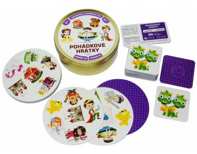 Teddies Rozprávkové hry 2 v 1 Spoločenské hry v plechovej krabičke