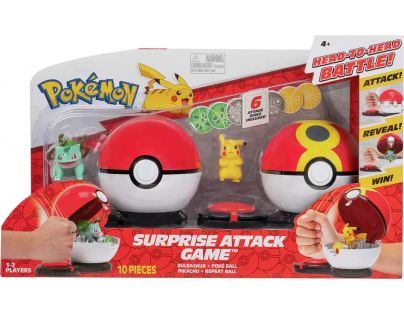 Jazwares Pokemon Hra Surprise Attack Pikachu vs Bulbasaur
