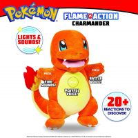 Jazwares Pokemon interaktívny Plyš Flame Action Charmander 30 cm 3