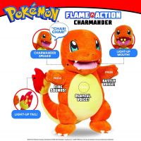 Jazwares Pokemon interaktívny Plyš Flame Action Charmander 30 cm 4