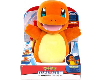 Jazwares Pokemon interaktívny Plyš Flame Action Charmander 30 cm
