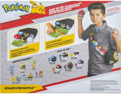 Jazwares Pokemon sada Clip 'N' Go Bandolier W2 Pokéball, Luxury Ball i Pikachu