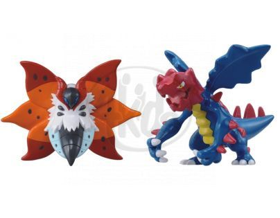 Pokémon set 2 malé figurky - Volcarona vs Druddigon
