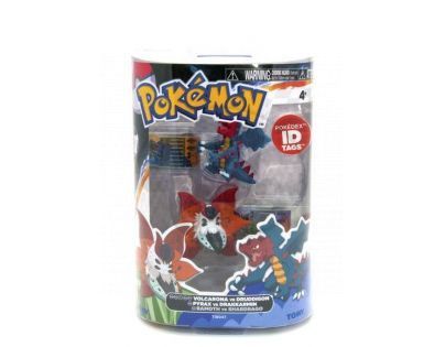 Pokémon set 2 malé figurky - Volcarona vs Druddigon