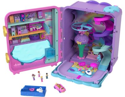 Polly Pocket Prázdninové letovisko v kufríku, 4 pidi bábiky, doplnky HKV43