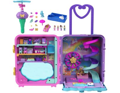 Polly Pocket Prázdninové letovisko v kufríku, 4 pidi bábiky, doplnky HKV43