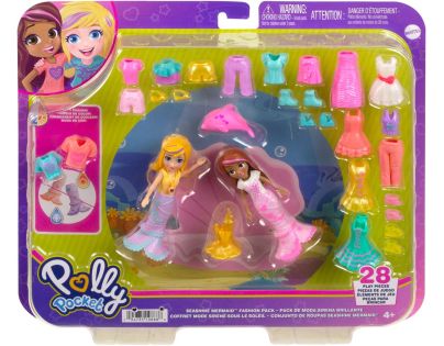 Mattel Polly Pocket veľká sada oblečkov a doplnkov morská panna